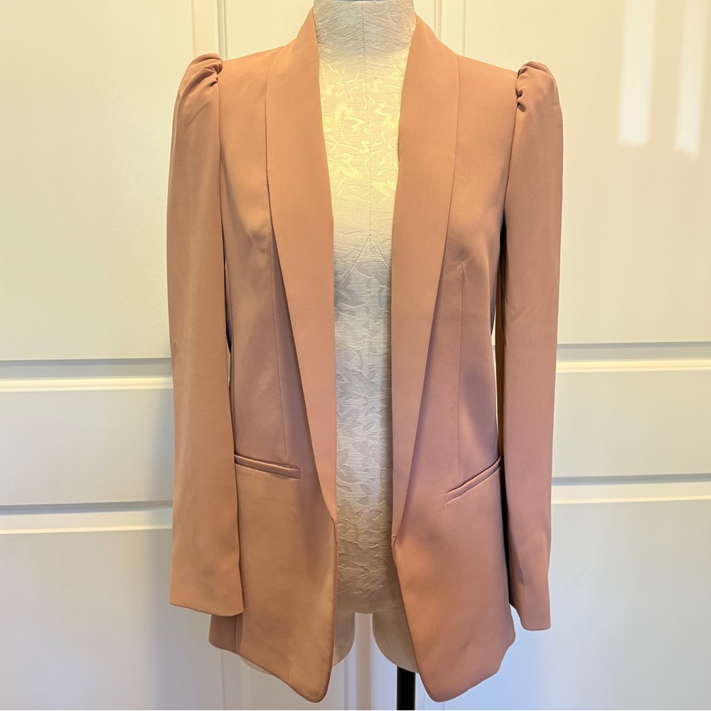 Express Blush Pink Puff Shoulder Blazer
